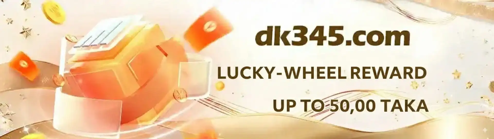 Lucky wheel reward banner with chances to win big prizes on 7j777.